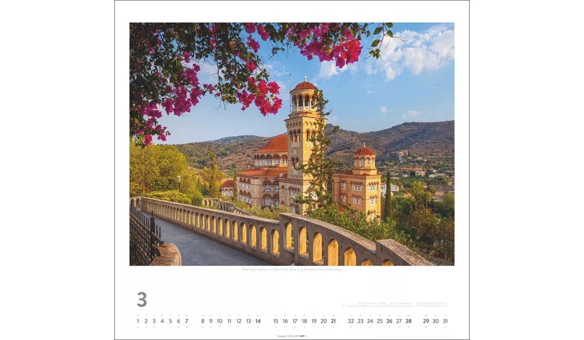 advertising calendar: Greek islands 2027