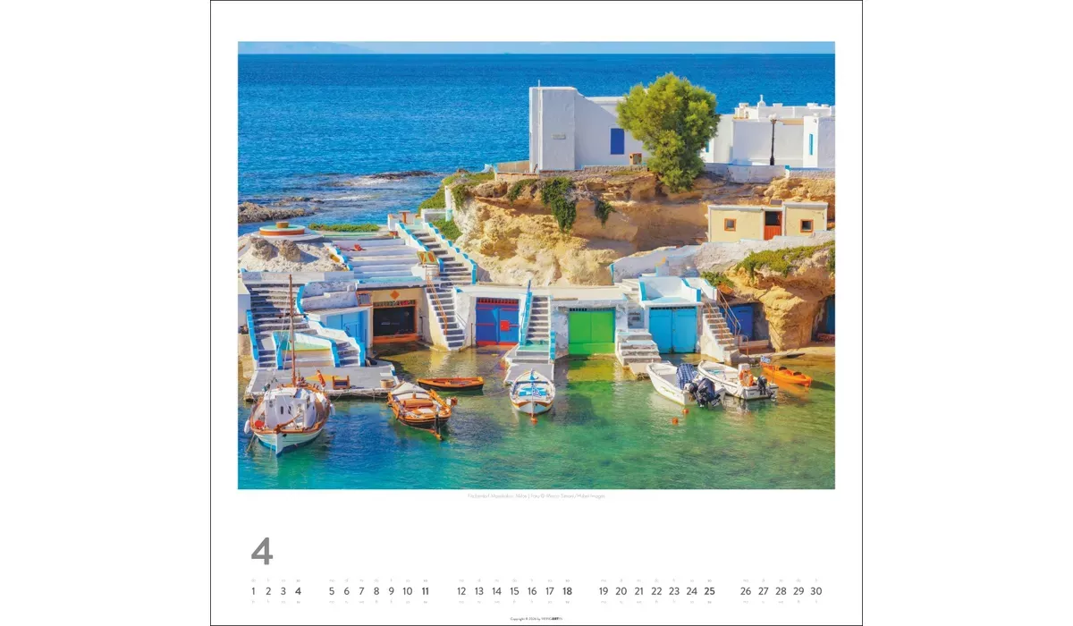 advertising calendar: Greek islands 2027