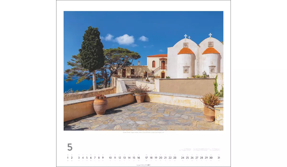 advertising calendar: Greek islands 2027