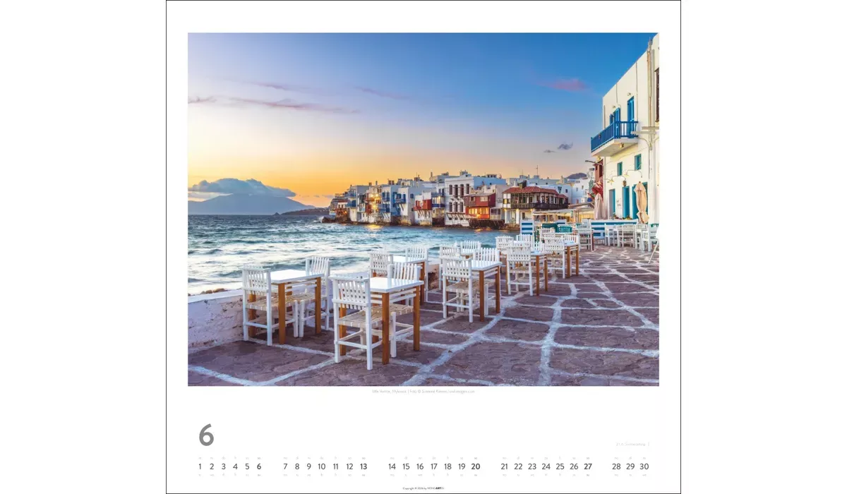 advertising calendar: Greek islands 2027