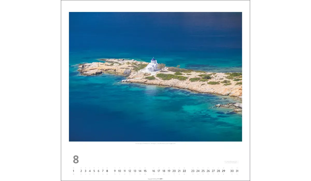 advertising calendar: Greek islands 2027