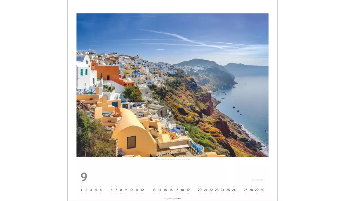 advertising calendar: Greek islands 2027