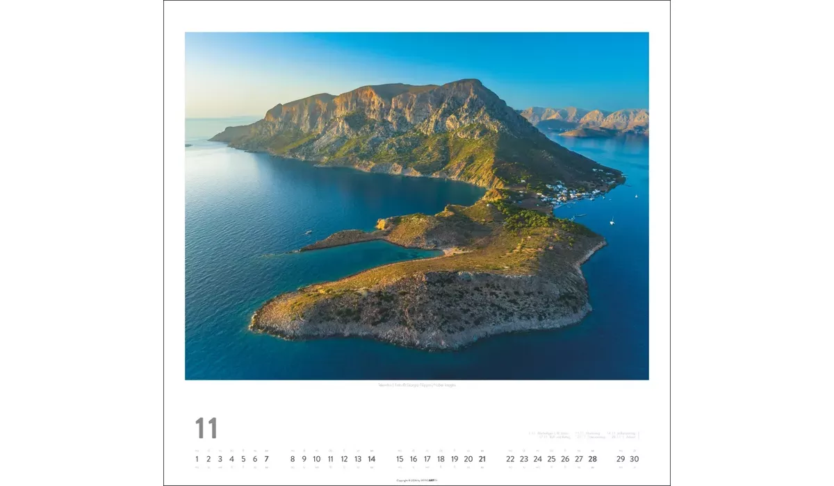 advertising calendar: Greek islands 2027