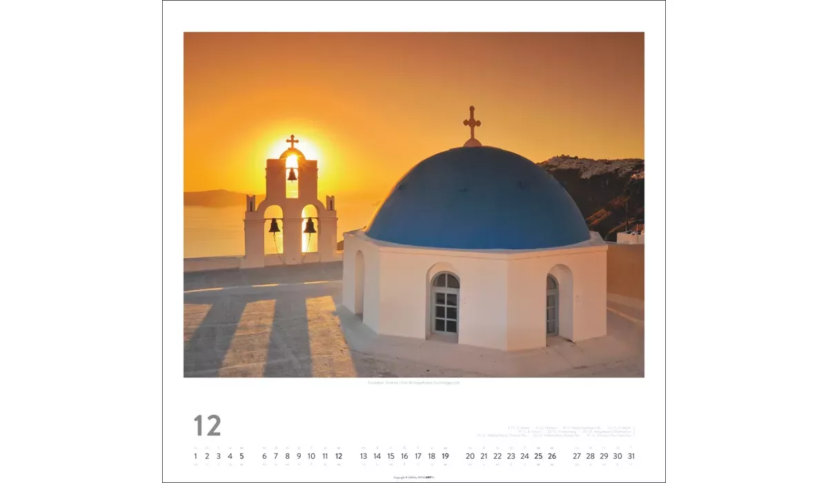 advertising calendar: Greek islands 2027