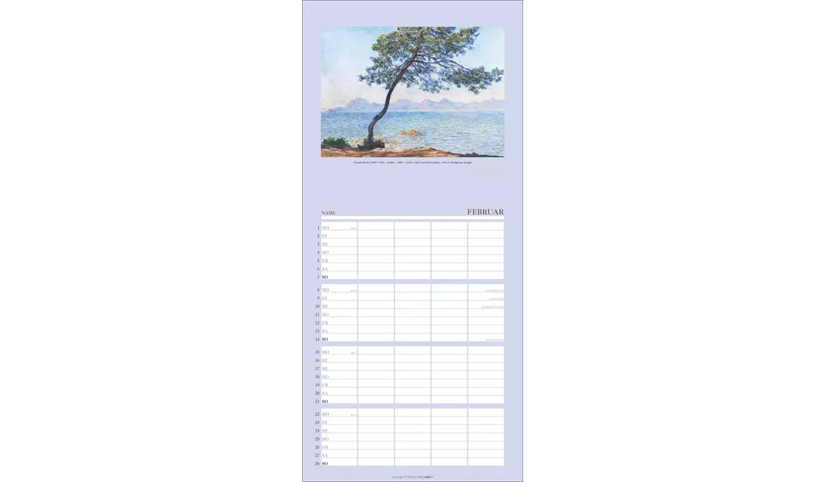 advertising calendar: Art family planner 2027