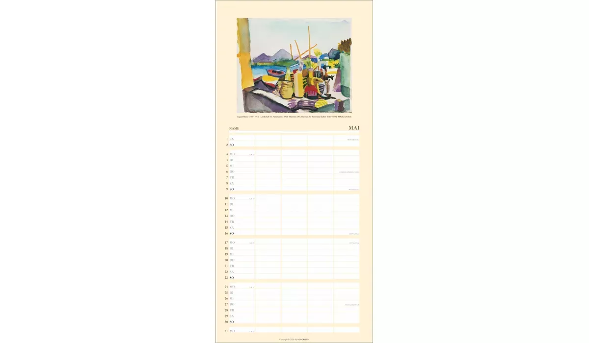 advertising calendar: Art family planner 2027