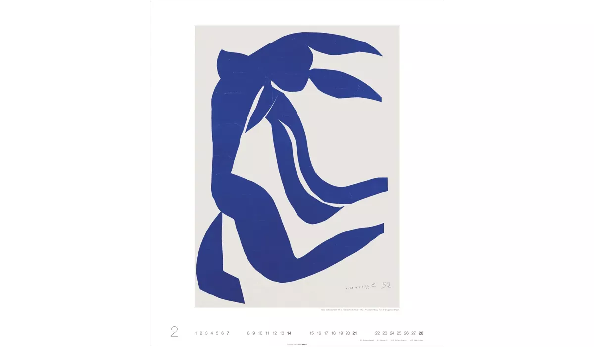advertising calendar: Art in blue Edition 2027