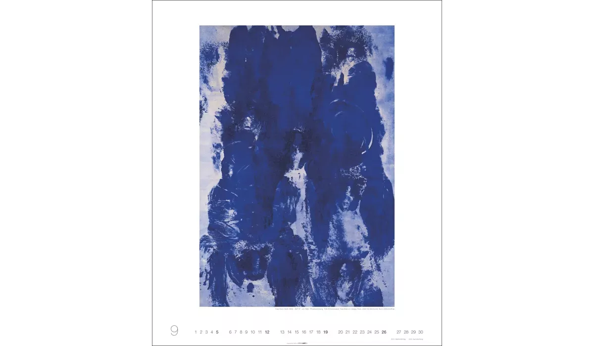 advertising calendar: Art in blue Edition 2027