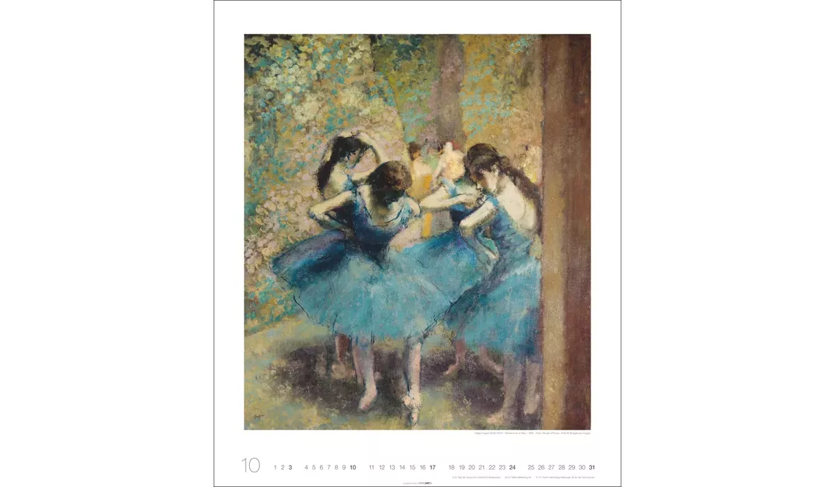 advertising calendar: Art in blue Edition 2027