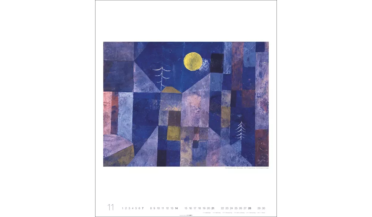 advertising calendar: Art in blue Edition 2027