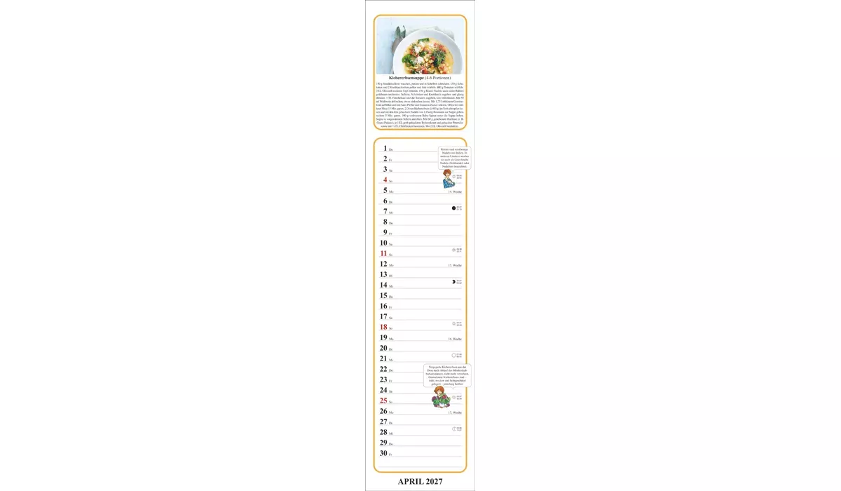 advertising calendar: Aunt Clara 2027