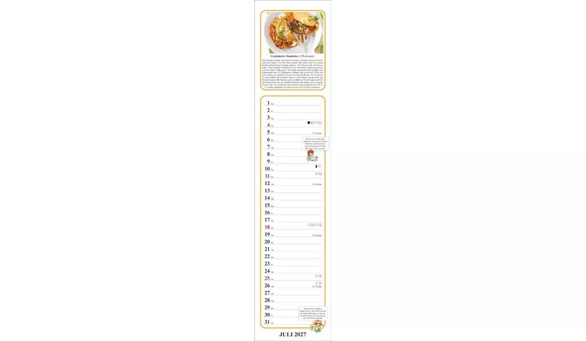 advertising calendar: Aunt Clara 2027