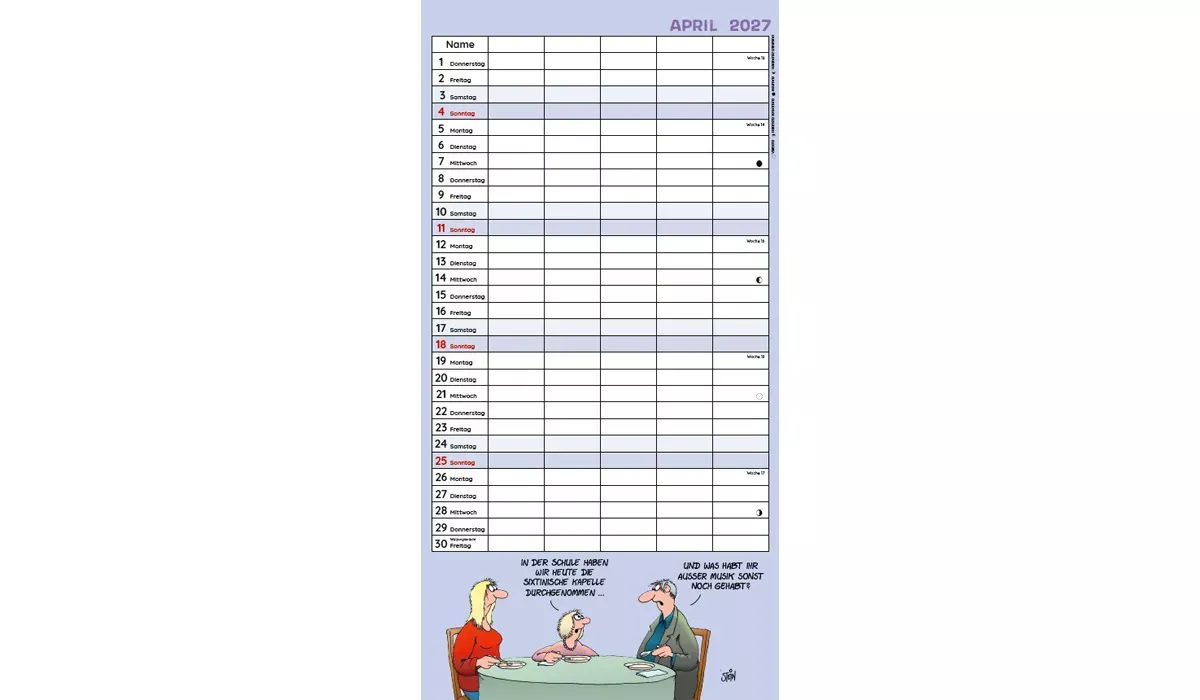 Uli Stein Familienplaner Kalender 2027