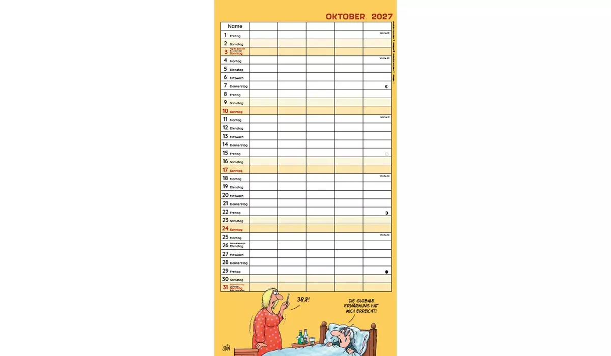 Uli Stein Familienplaner Kalender 2027