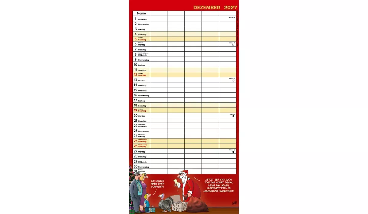Uli Stein Familienplaner Kalender 2027