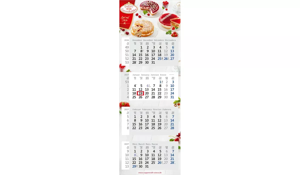 4-Monatskalender 2027 Centrum 4