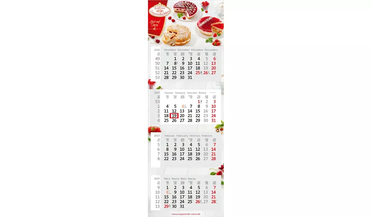 4-Monatskalender 2027 Centrum 4