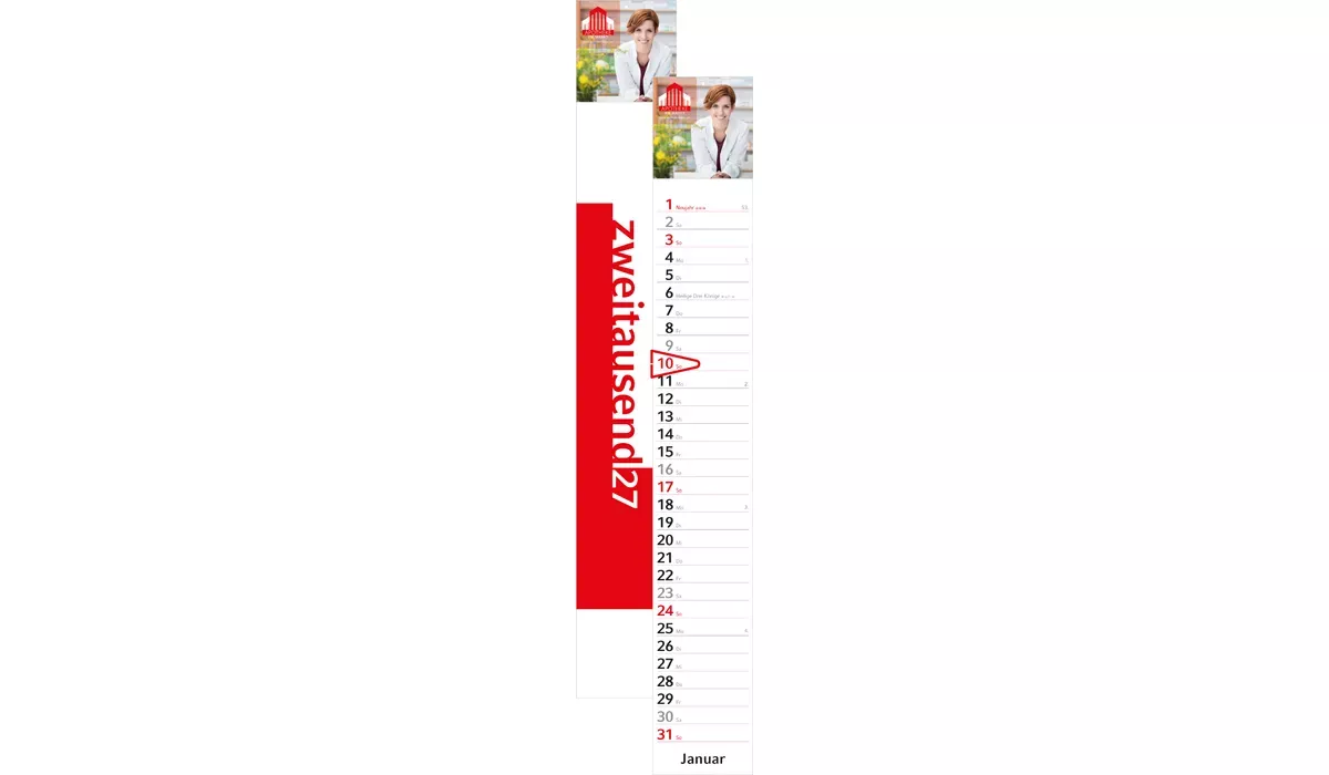 Streifenkalender 2027 Combi