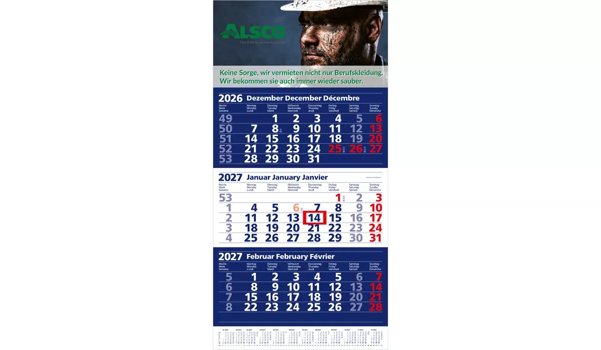 3-month calendar 2027 Extra 3