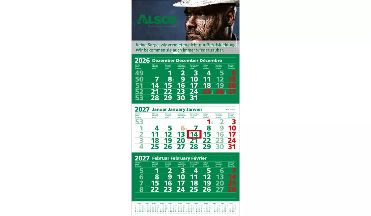 3-month calendar 2027 Extra 3