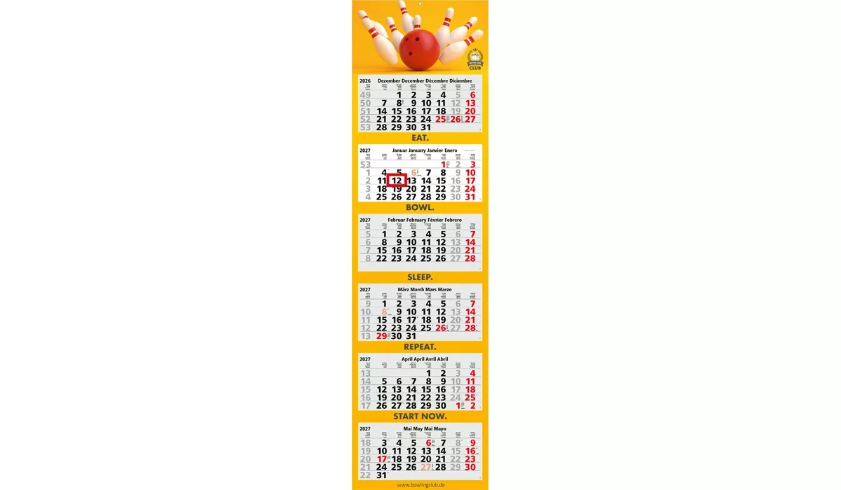 6-Monatskalender 2027 Hexa Light 6