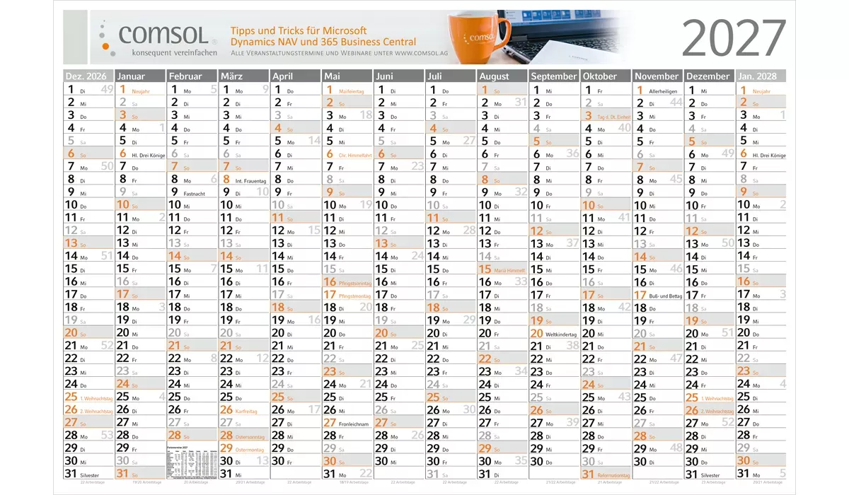Wandplaner 2027 Horizont M