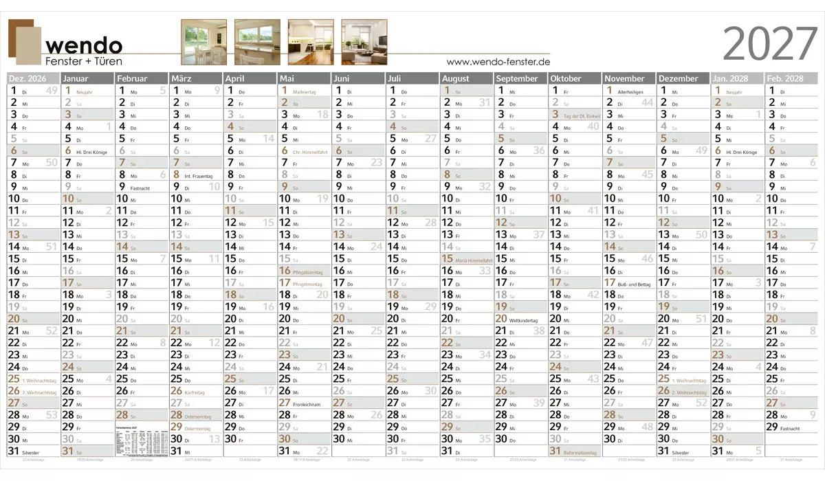 Wandplaner 2027 Horizont XL