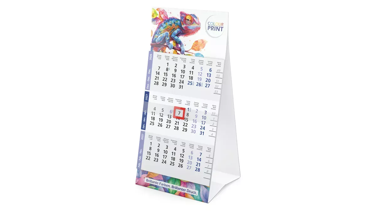 3-month calendar 2027 Mini 3