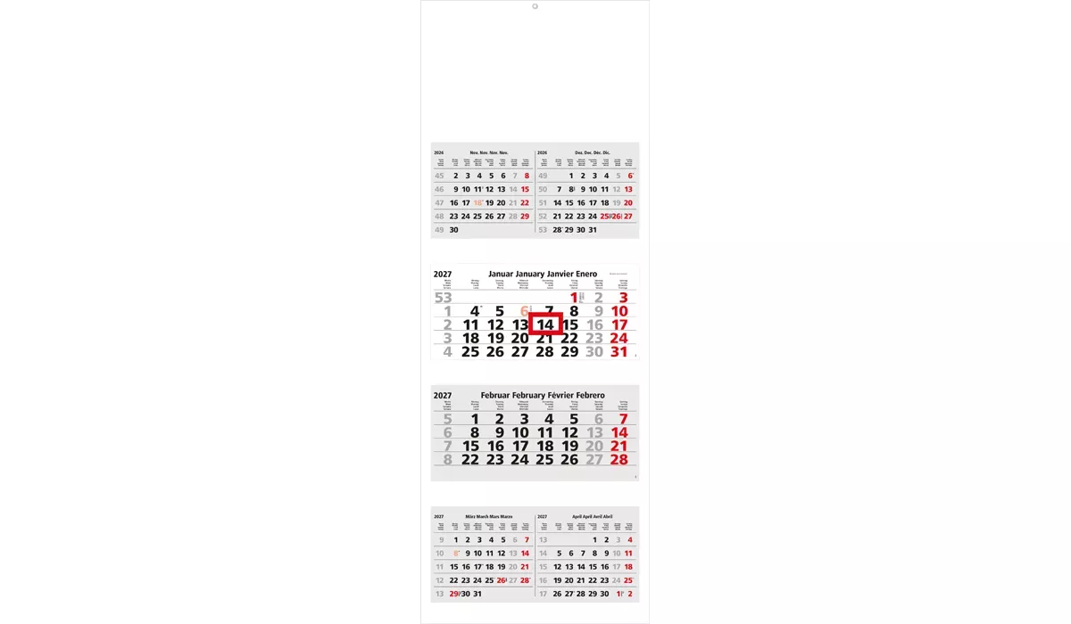 6-Monatskalender 2027 Multi 6