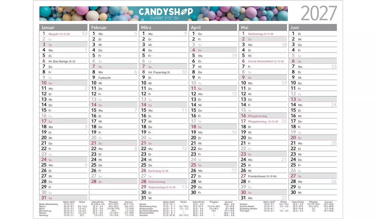 Wandplaner 2027 Perfect A5