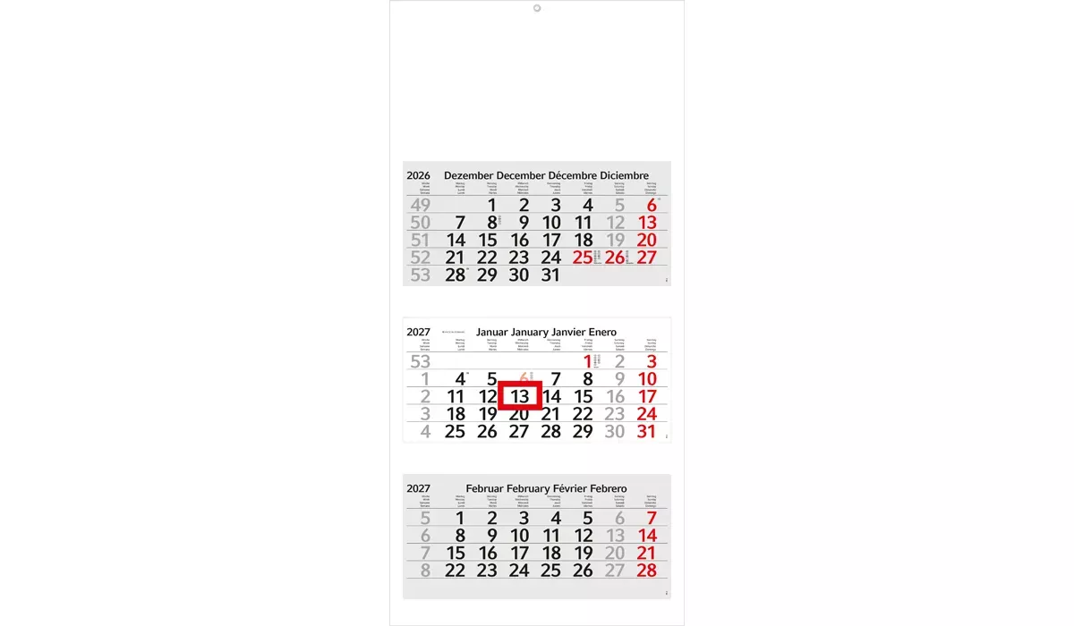 3-month calendar 2027 Profil 3