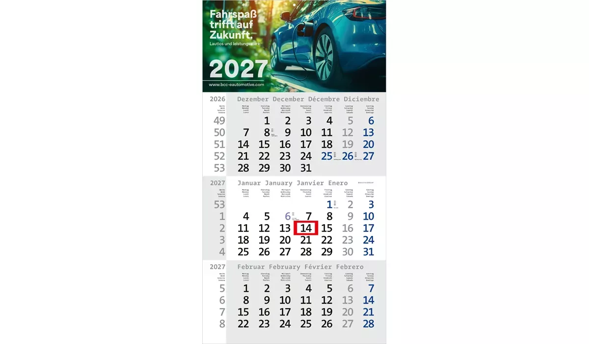 3-Monatskalender 2027 Rational 3