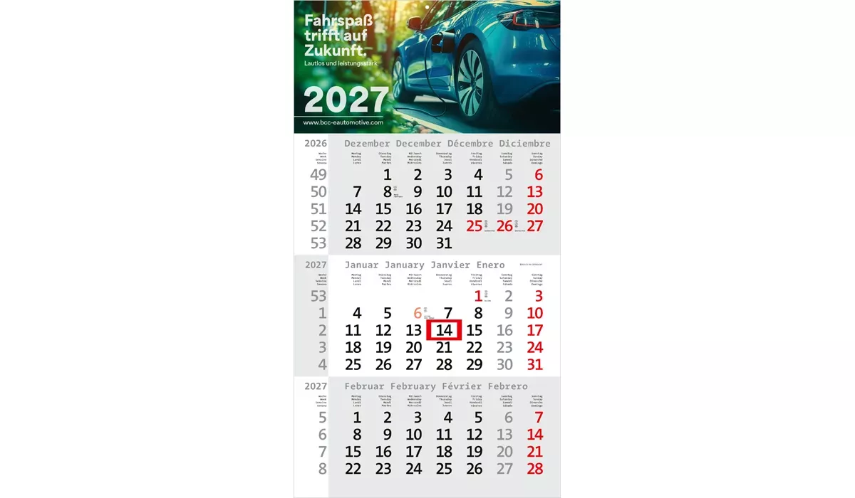 3-Monatskalender 2027 Rational 3