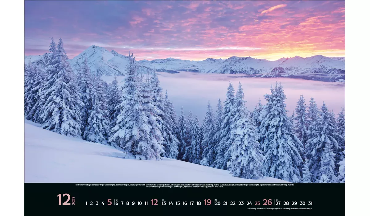 Werbekalender: Faszination Alpen 2027 