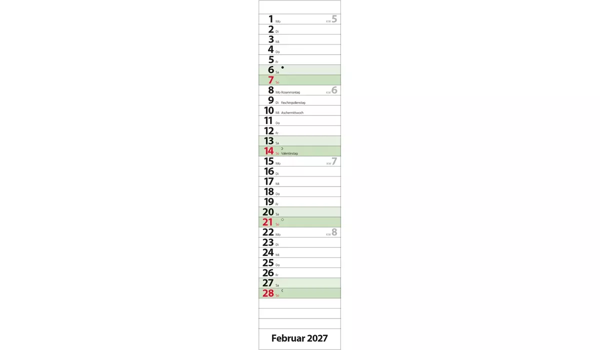 Werbekalender: Streifenplaner Compact Edition Natur 2027