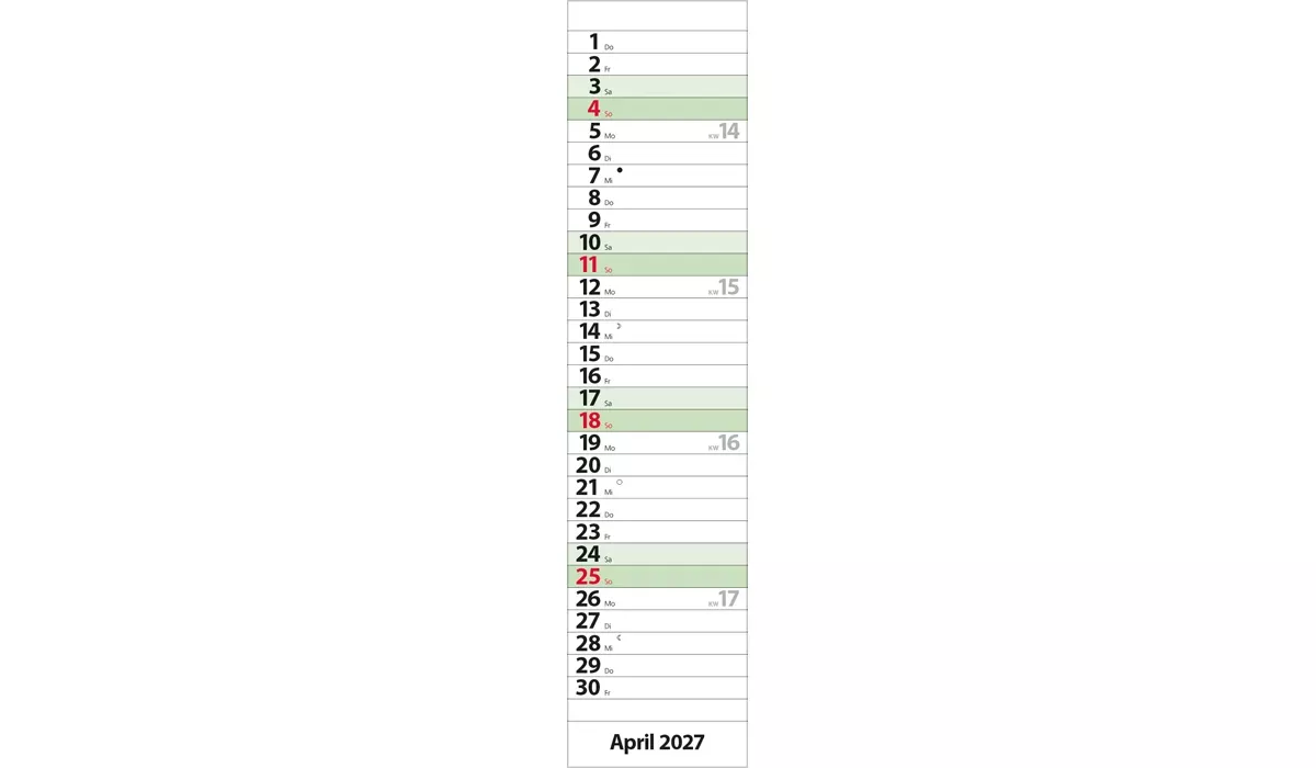 Werbekalender: Streifenplaner Compact Edition Natur 2027