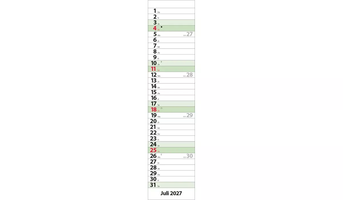 Werbekalender: Streifenplaner Compact Edition Natur 2027