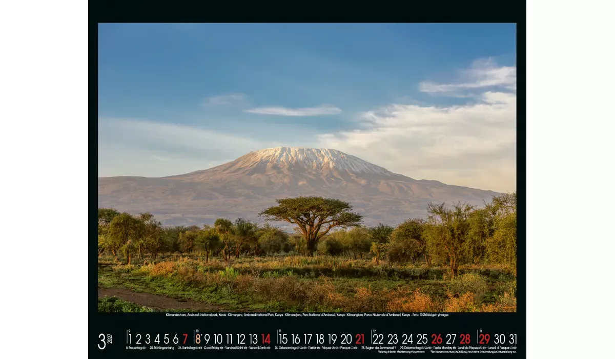 Weltreise Kalender 2027