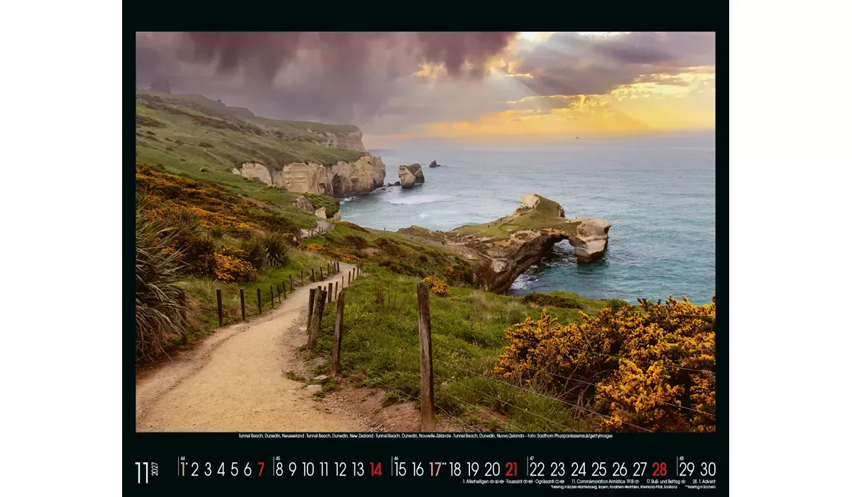 Weltreise Kalender 2027