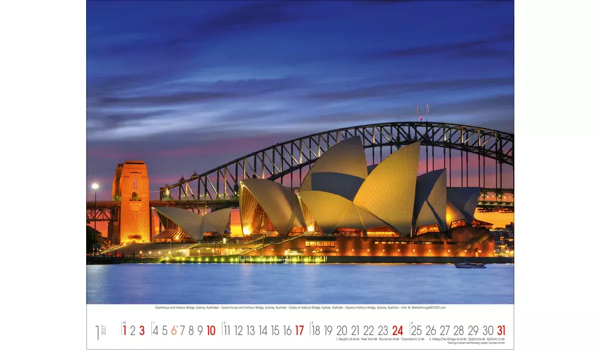Unesco- Welterbstätten Kalender 2027