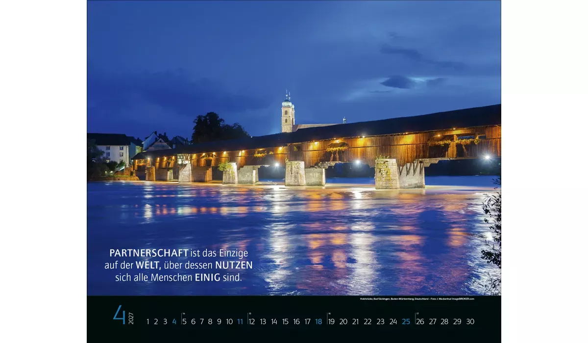 advertising calendar: Bridges, that connect 2027