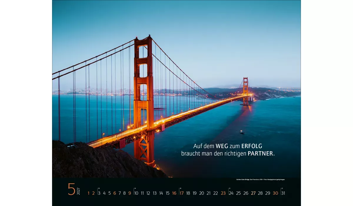 advertising calendar: Bridges, that connect 2027