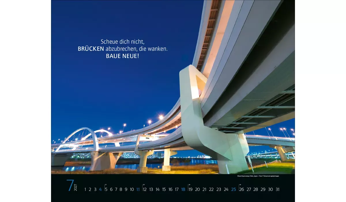 advertising calendar: Bridges, that connect 2027