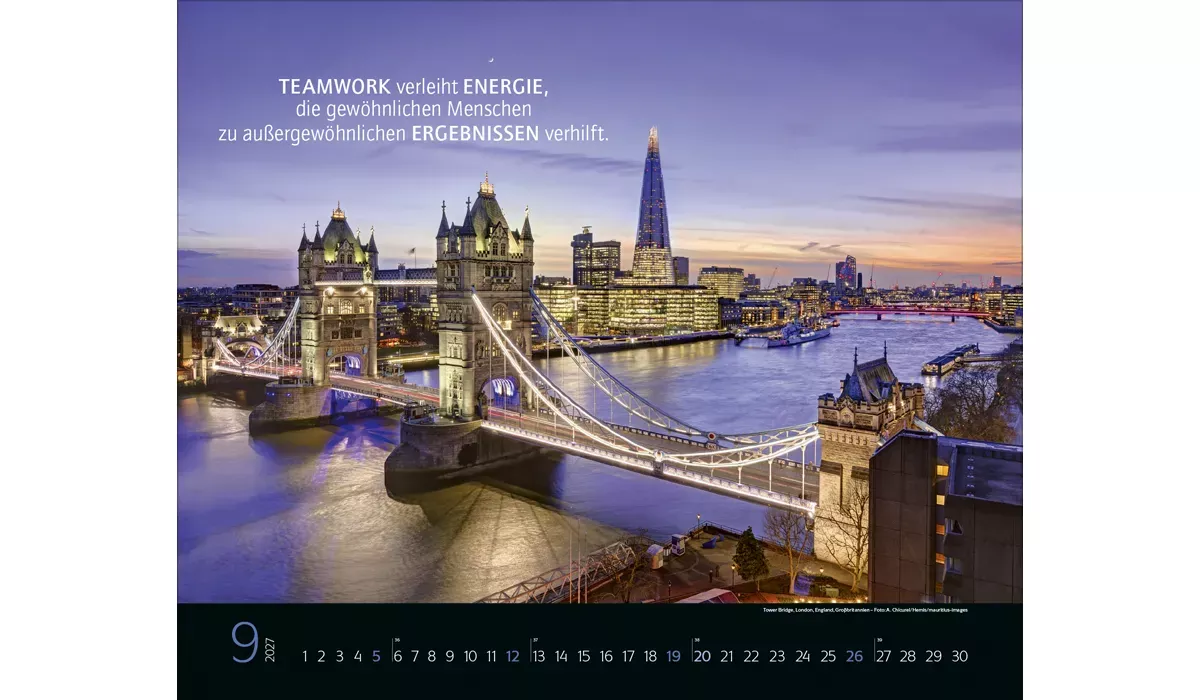 advertising calendar: Bridges, that connect 2027