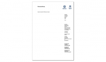 Briefbogen VW Service und VW Nutzfahrzeuge Service