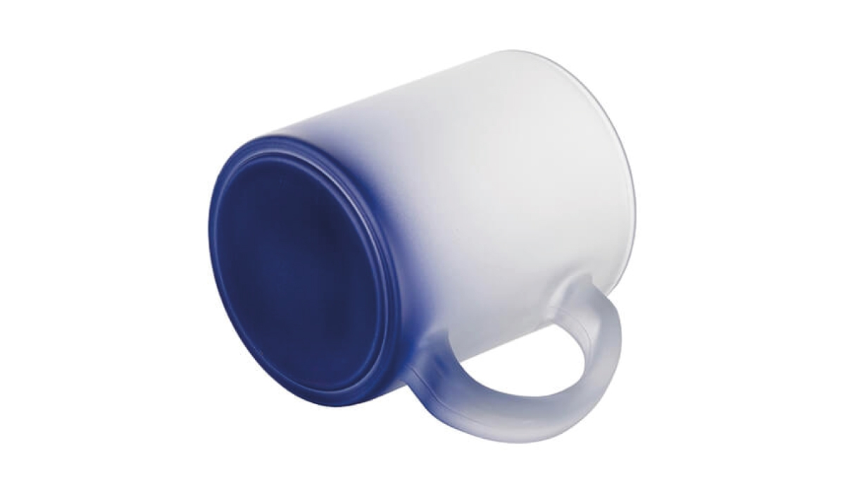 Glastasse mit Farbverlauf - dunkelblau