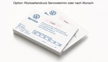 Appointment cards 3 VW service