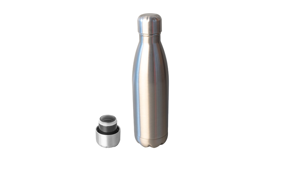 Edelstahl-Trinkflasche 500 ml - silber