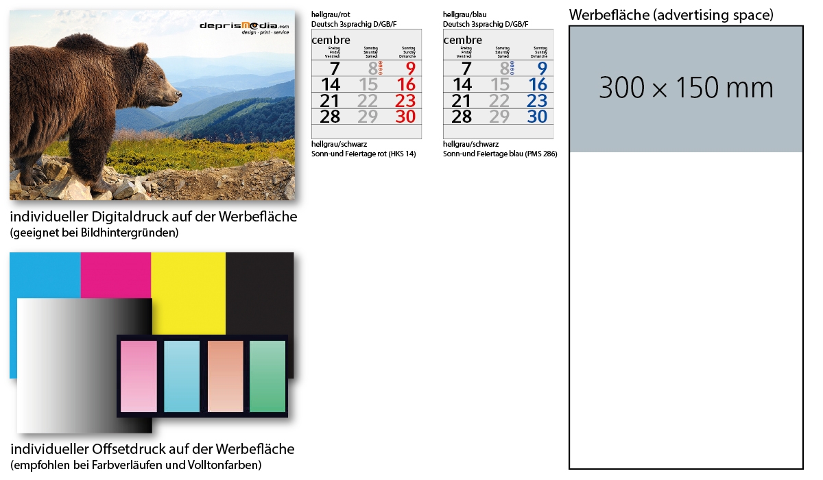 3-Monatskalender 2025 Budget 3 Standard