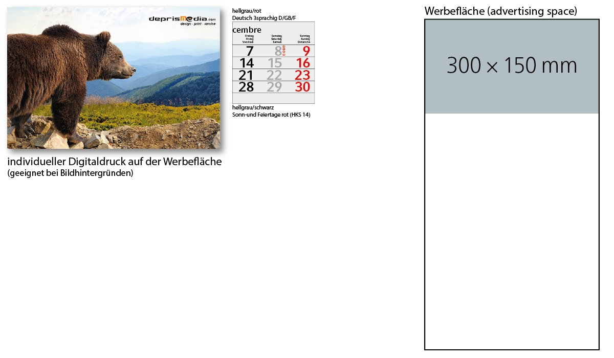 4-Monatskalender 2026 Budget 4 Recycling
